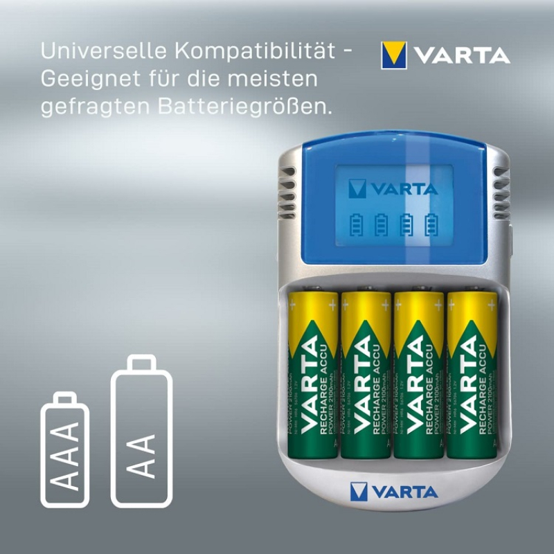 VARTA Batterie-Ladegerät inkl. 4Stk. AA 2600 mAh Batterien